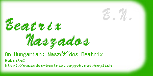 beatrix naszados business card